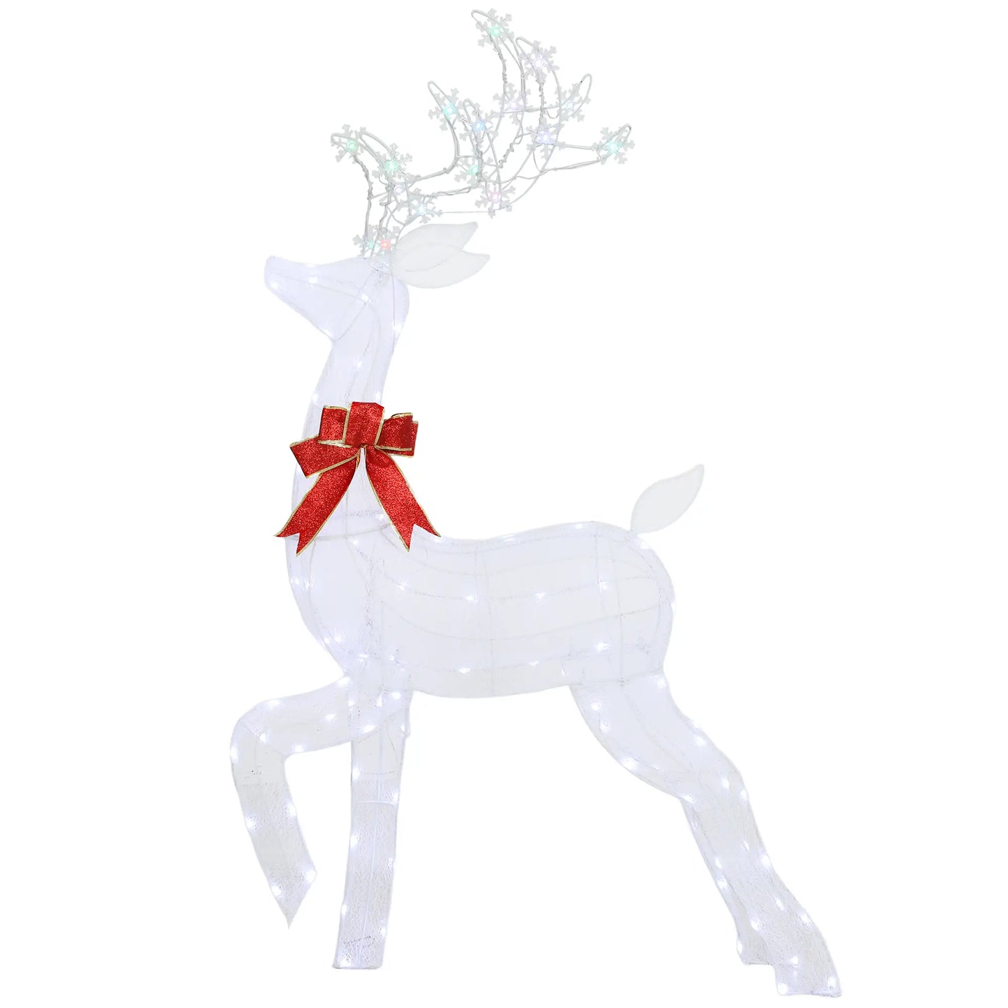 4.3FT Lighted Christmas Reindeer, RGB and Warm White LEDs, IP44 Waterproof, RGB and Warm White Christmas Decorations at Gallery Canada