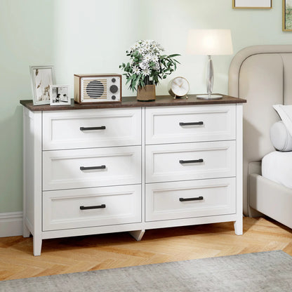 6-Drawer Wide Dresser Chest for Bedroom Living Room Closet Storage Cabinets at Gallery Canada