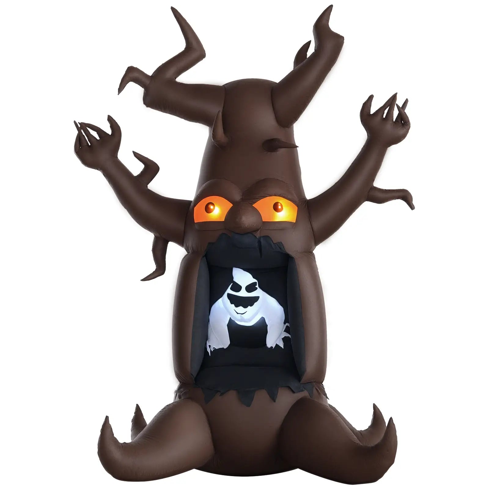 Inflatable Halloween Haunted Tree with Ghost, LED Lawn Decoration Halloween Decorations Brown at Gallery Canada