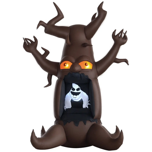 Inflatable Halloween Haunted Tree with Ghost, LED Lawn Decoration