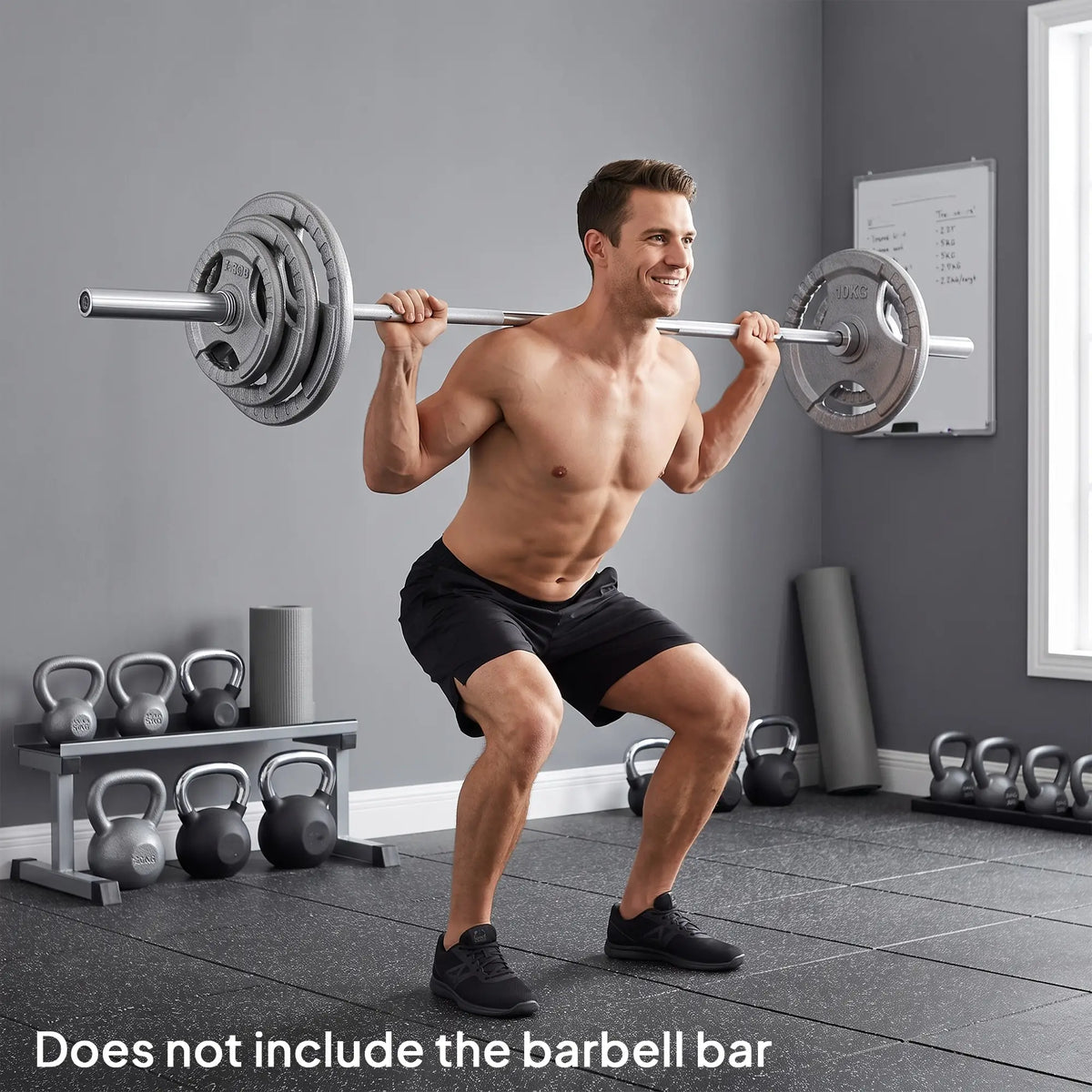 6 PCS Weight Plates, Grip Plate Set, Strength Training, 77 Lbs Dumbbells & Barbells at Gallery Canada