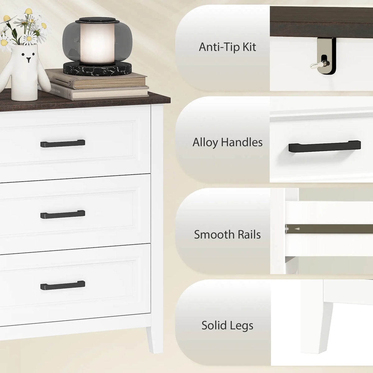 3 Drawer Dresser Chest For Bedroom Storage Chest Of Drawers Storage Cabinets at Gallery Canada