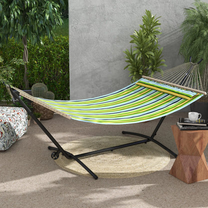 9.5ft Hammock Stand, Portable with Wheels, Adjustable, Black Hammock Stands at Gallery Canada