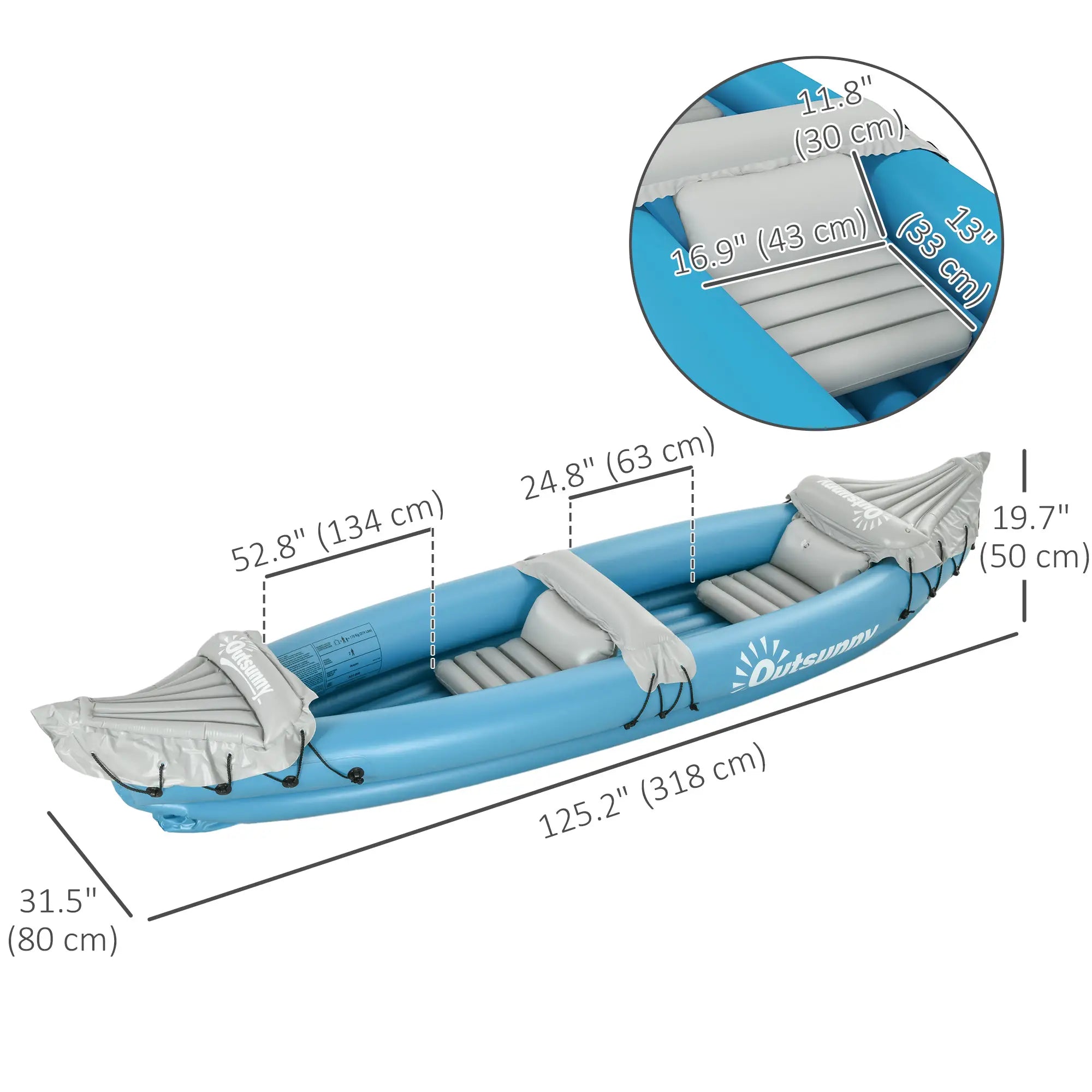 2 Person Inflatable Kayak with Pump and Aluminum Oars Water Sports & Boating Supplies at Gallery Canada