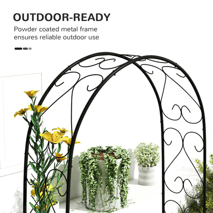 Steel Garden Arch, 7.5' Arbor Trellis for Climbing Plants, Roses Garden Arches at Gallery Canada