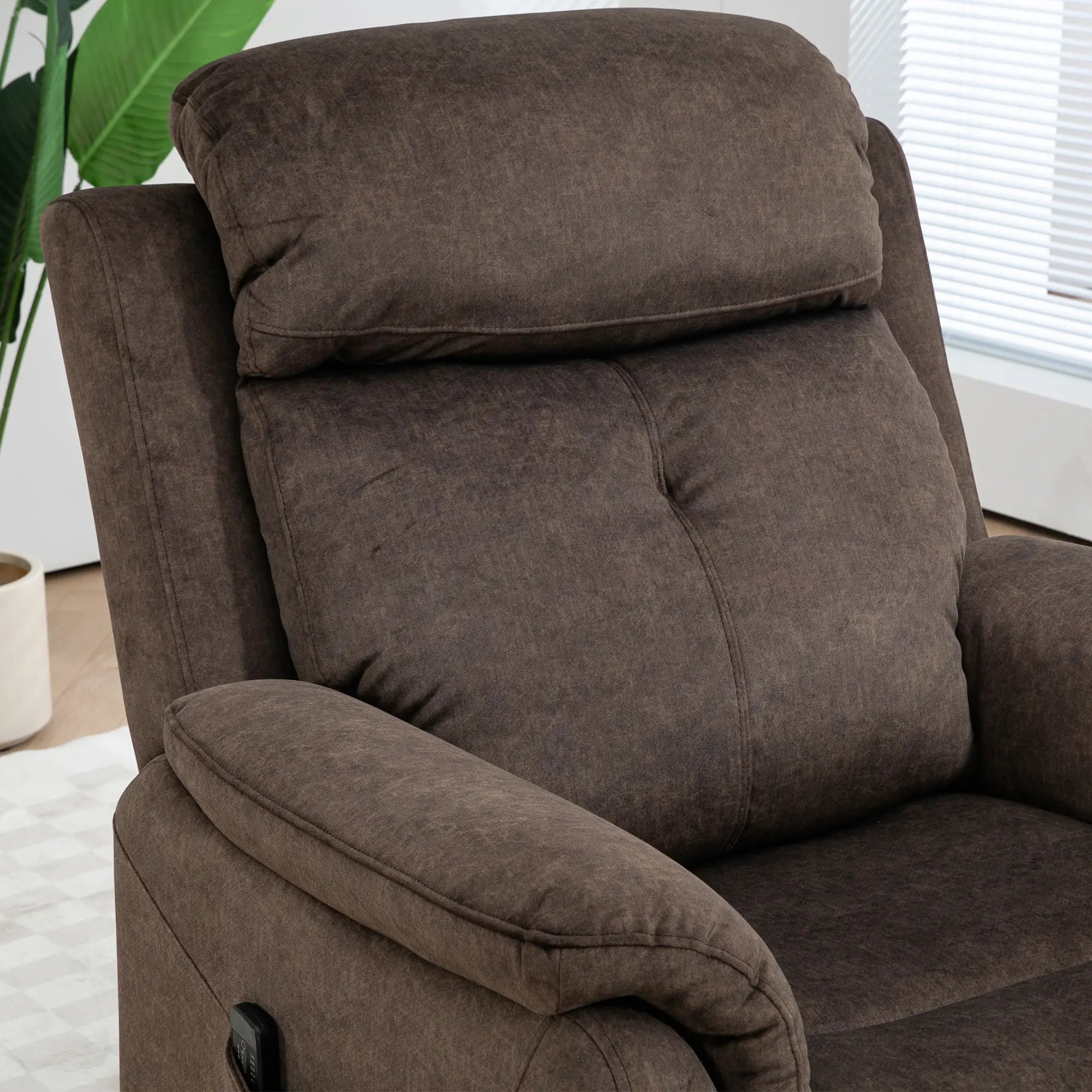 Manual Recliner Chair, Vibration Massage, Side Pockets, Living Room Single Sofas at Gallery Canada