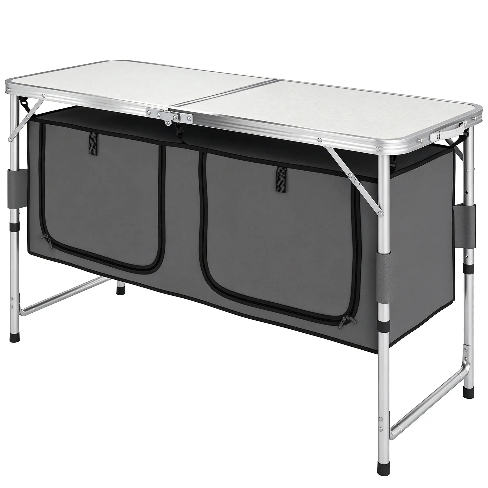 Aluminum Folding Picnic Table, Height Adjustable, Storage BBQ Camping Picnic Tables & Camping Chairs at Gallery Canada