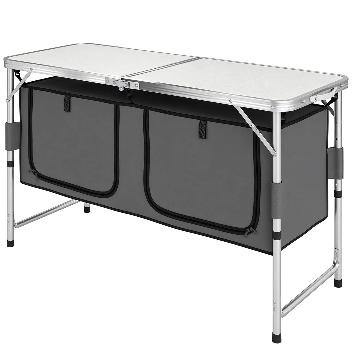 Aluminum Folding Picnic Table, Height Adjustable, Storage BBQ Camping Picnic Tables & Camping Chairs at Gallery Canada