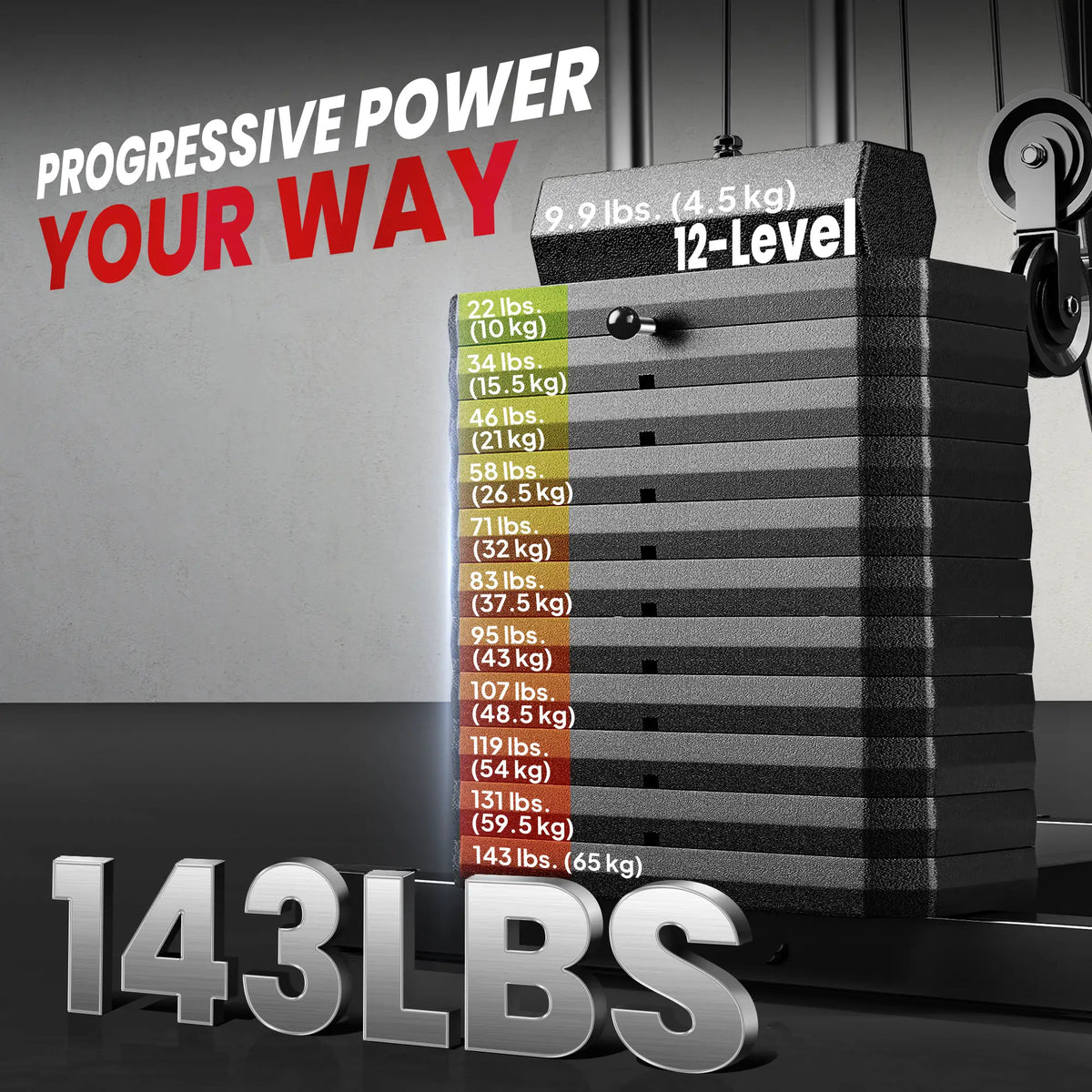 Weight Training Machine, Multifunction Home Gym, 143lbs, Red Power Towers at Gallery Canada