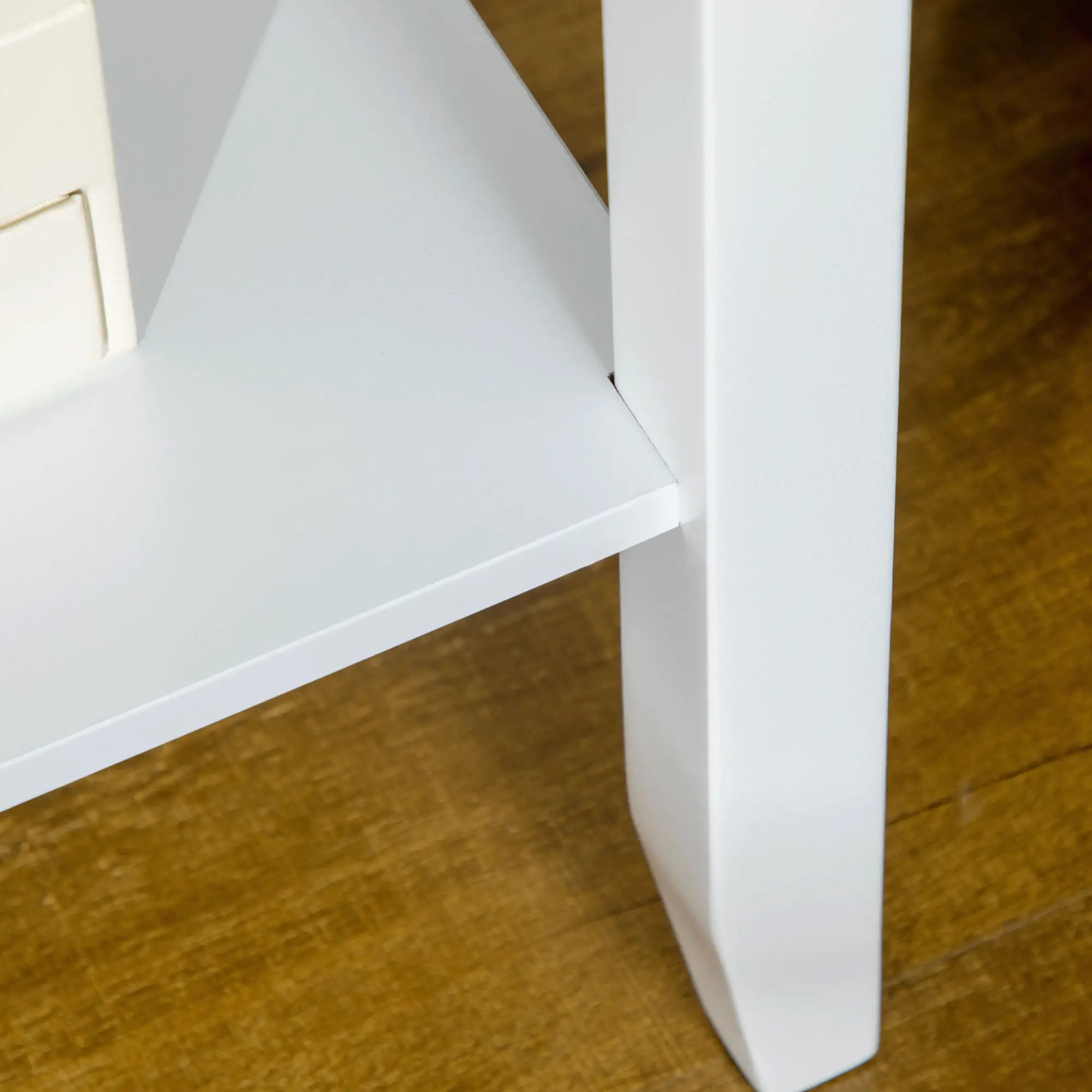 HOMCOM Side Table Set of 2 with Drawer, Shelf, Nightstand, White Side Tables at Gallery Canada