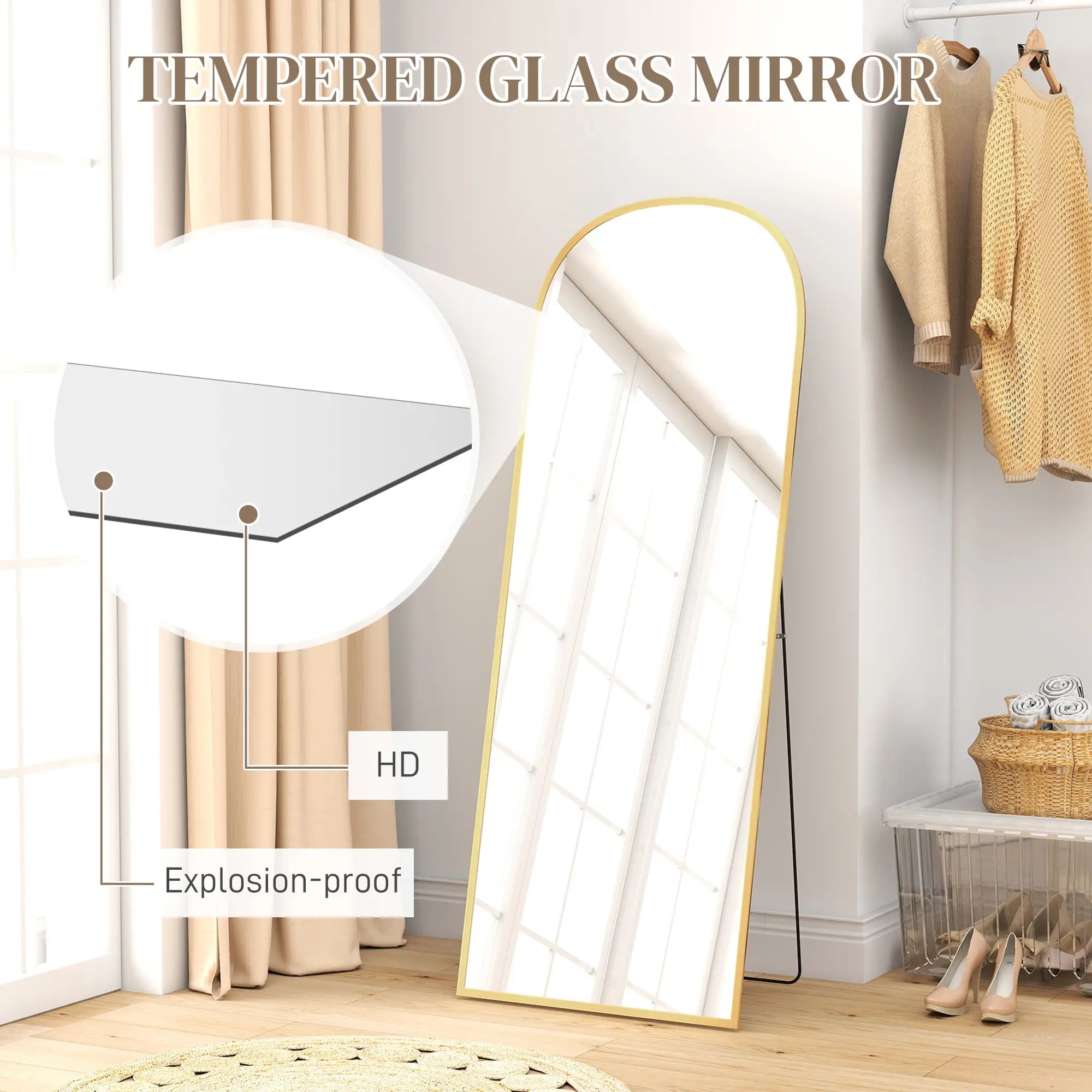 Arched Standing Mirror, 64