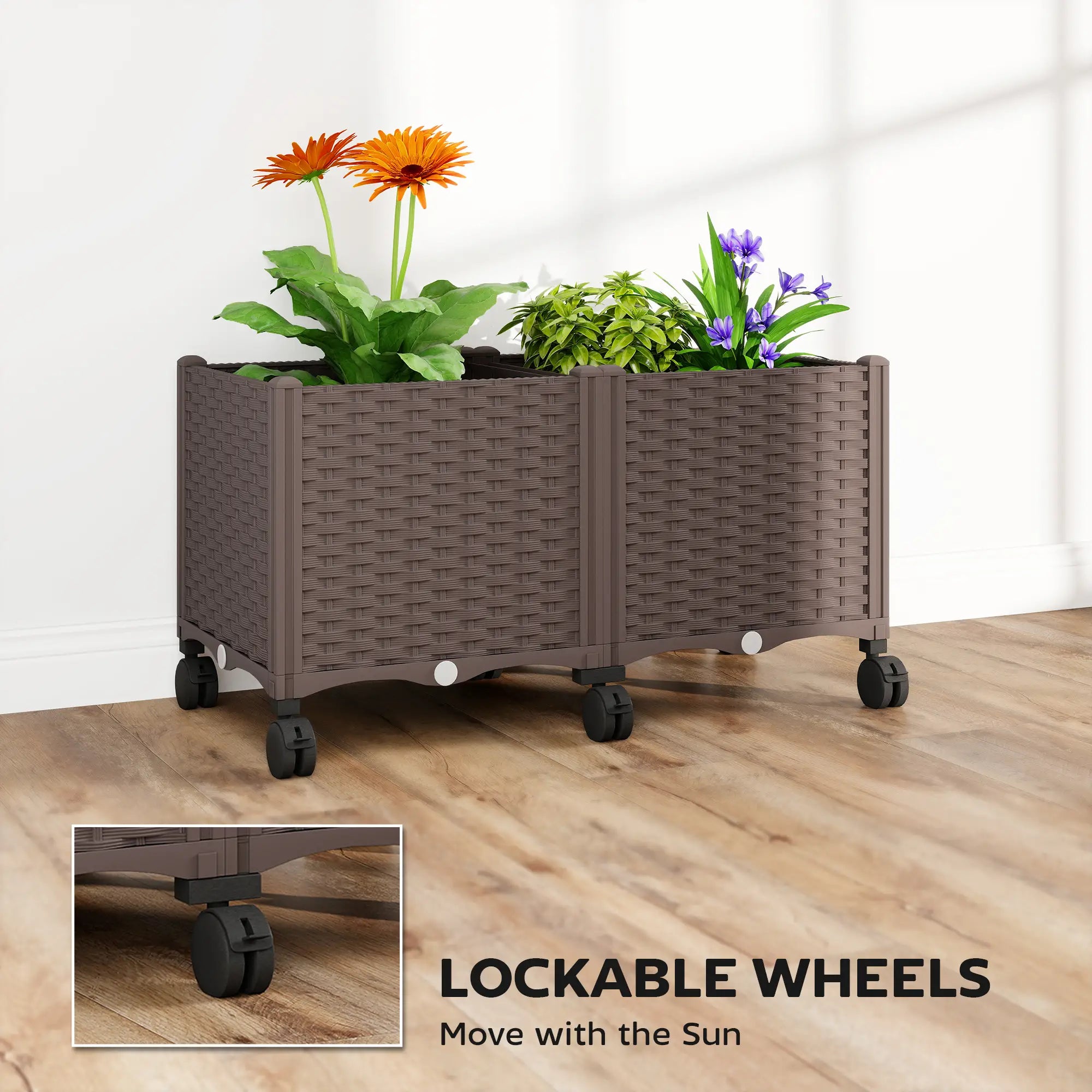 Plastic Raised Garden Bed, Self Watering Planter Box With Drainage Holes Raised Garden Beds at Gallery Canada