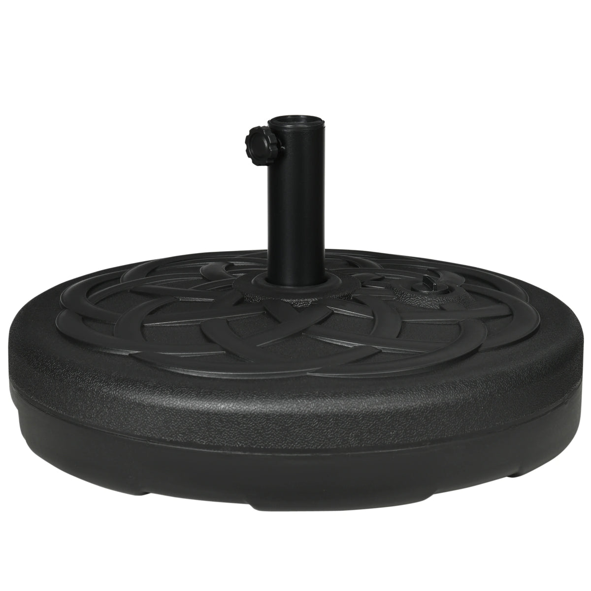 77 lb Heavy Duty Patio Umbrella Base, 22" Round, Black Umbrella Bases Black at Gallery Canada