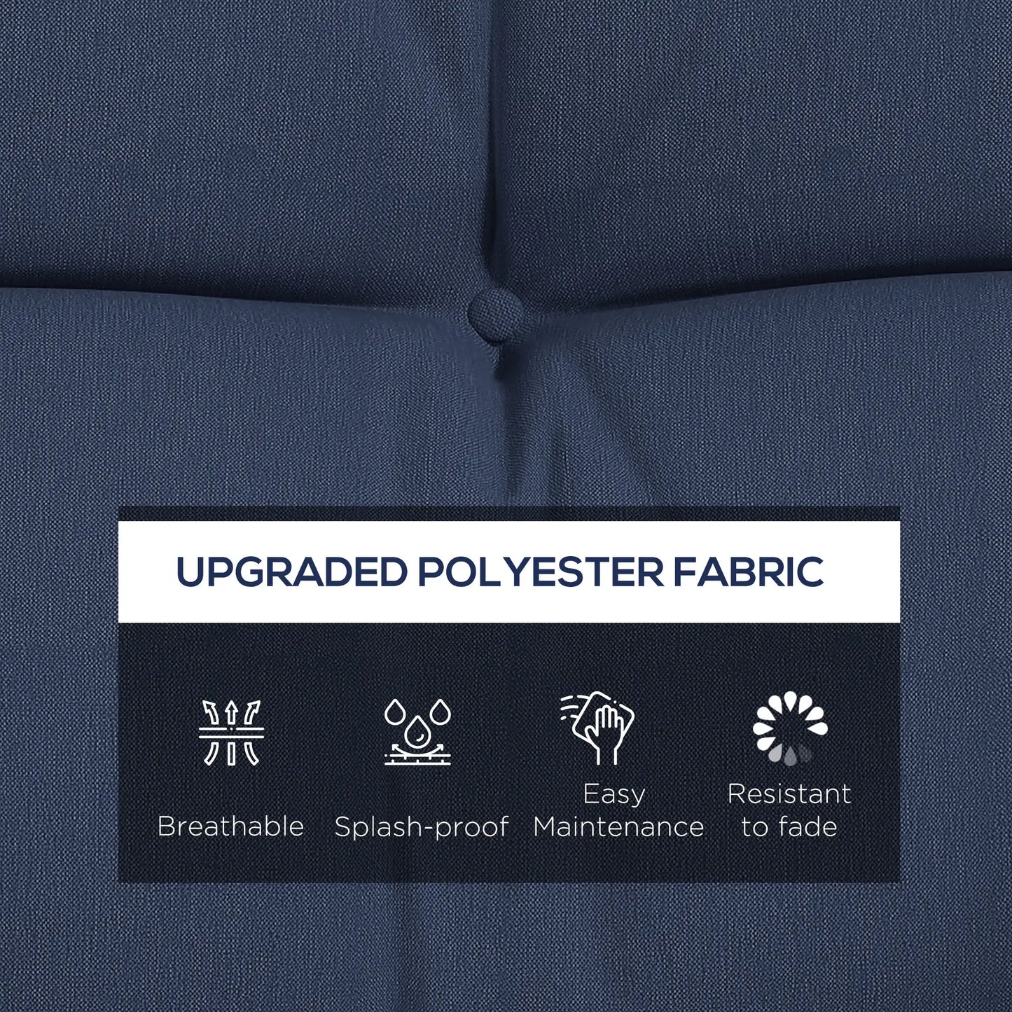 4-Piece Patio Chair Cushion Set, with Ties, Navy Blue Patio Chair Cushions at Gallery Canada