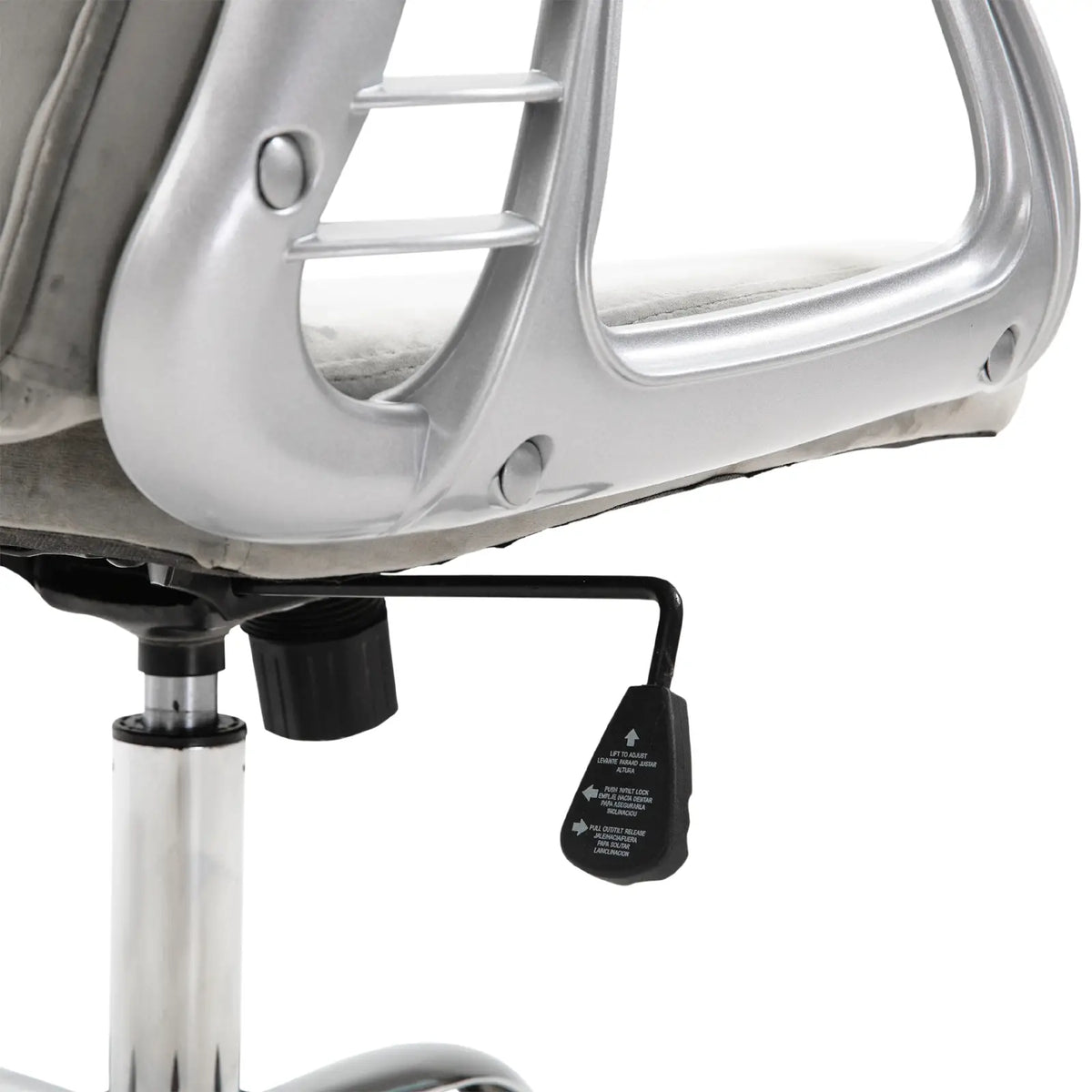 Ergonomic Office Chair, Adjustable Height, Padded Seat, Grey Task Chairs at Gallery Canada