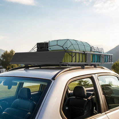 64" x 43" x 39" Adjustable Roof Rack, Universal Cargo Basket, 220 Lbs Automotive at Gallery Canada