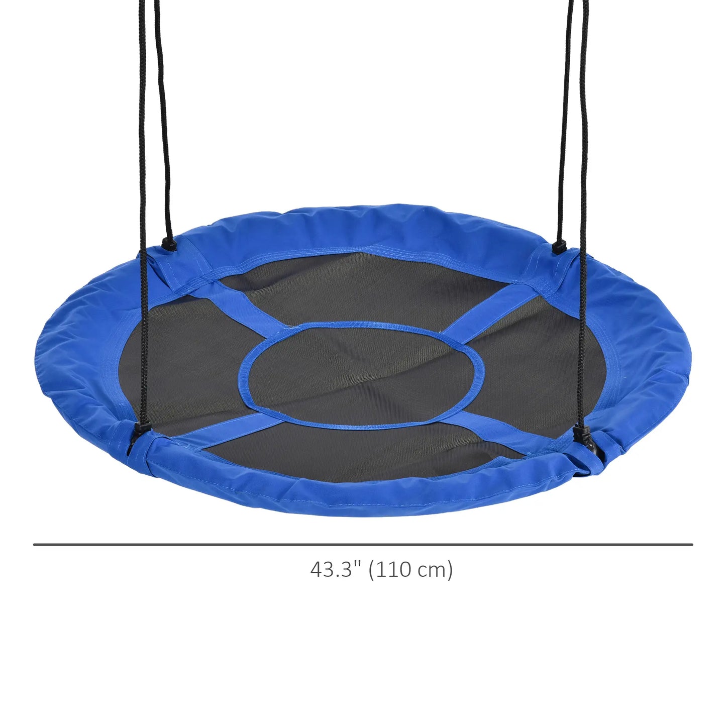 43.25" Saucer Swing, Adjustable Rope Seat, Indoor Outdoor, Blue Gym Sets & Swings at Gallery Canada