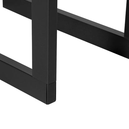 Outdoor Firewood Rack, Log Holder with Handles, 220 lbs. Capacity, 15.7" x 9.8" x 39.4", Black Firewood Racks at Gallery Canada