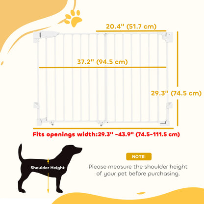 29"-44" Wide Dog Gate, 29" H, Auto-Close, Wall-Mounted Pet Gates at Gallery Canada