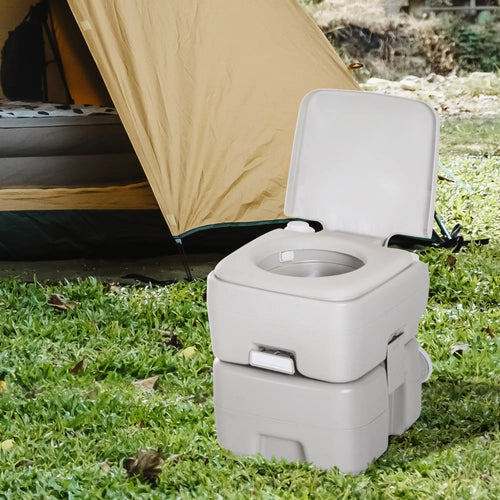 Portable Travel Toilet, Detachable Flushable Tank, 5.3 Gallon (20L)