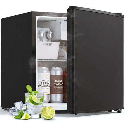 1.62 Cu Ft Single Door Mini Fridge With Freezer, Black Small Kitchen Appliances at Gallery Canada