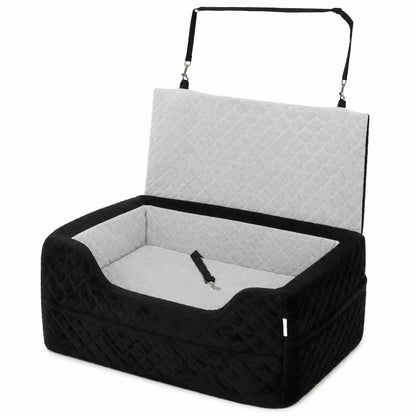 Dog Car Seat, Washable, For Small Dogs Under 10kg, Grey Dog Bike Trailers & Strollers Grey, Black at Gallery Canada
