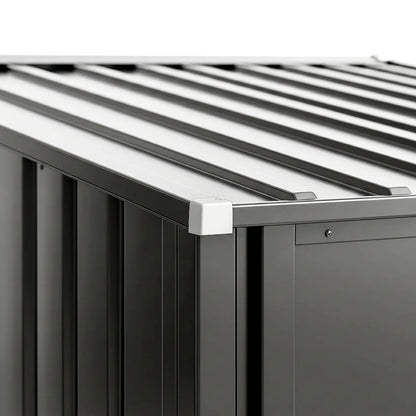 3.3' x 3.4' Lean-To Storage Shed, Galvanized Steel, Lockable Door, Dark Gray Sheds at Gallery Canada