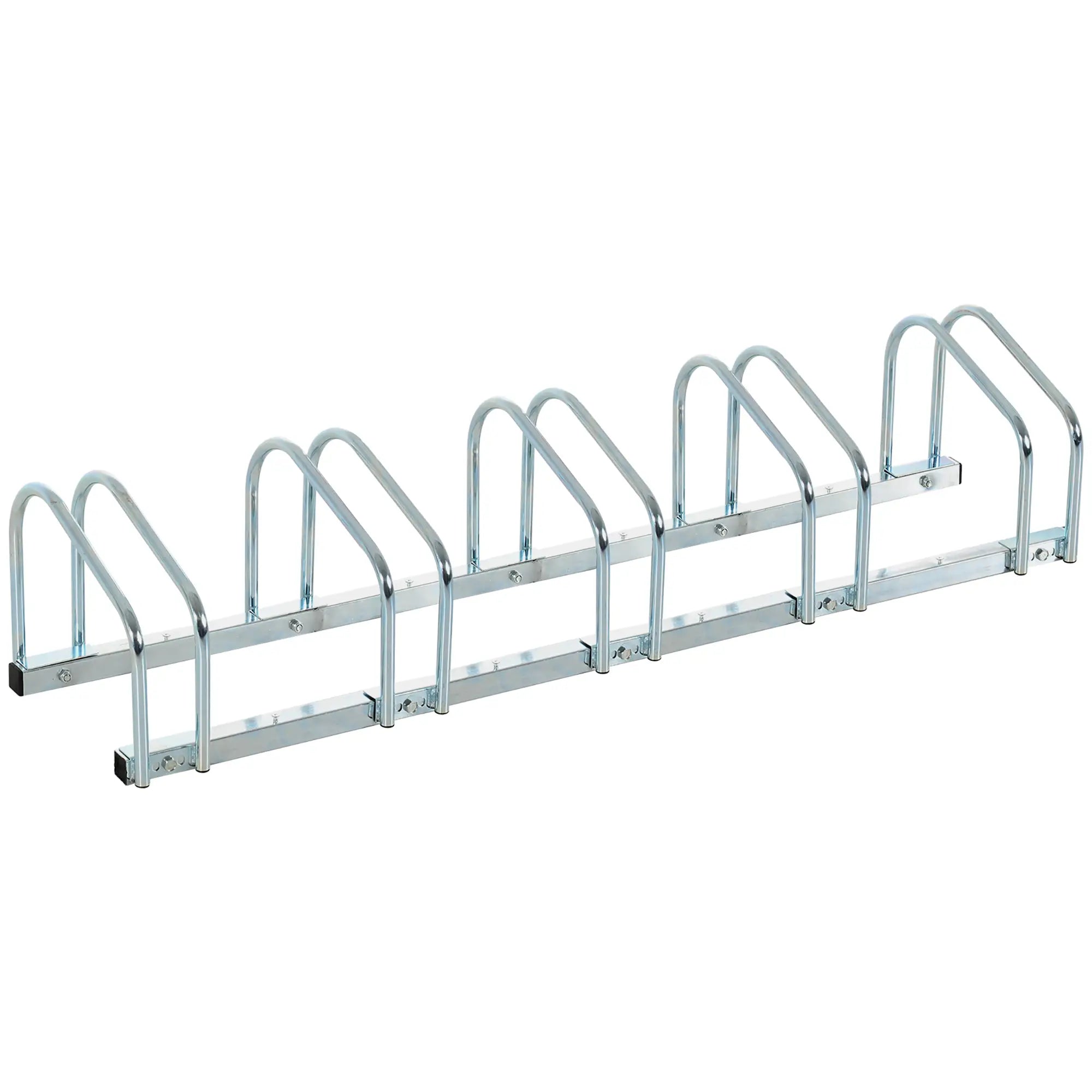 5-Bike Floor Parking Rack, Cycling Storage Stand, Silver Bike Parking Stands at Gallery Canada