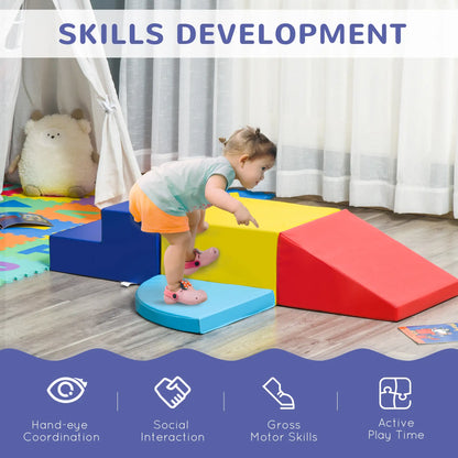 Foam Play Set, Toddler Nugget 4 Pieces, Lightweight Climbing Crawling Sliding Baby Gym & Playmats at Gallery Canada