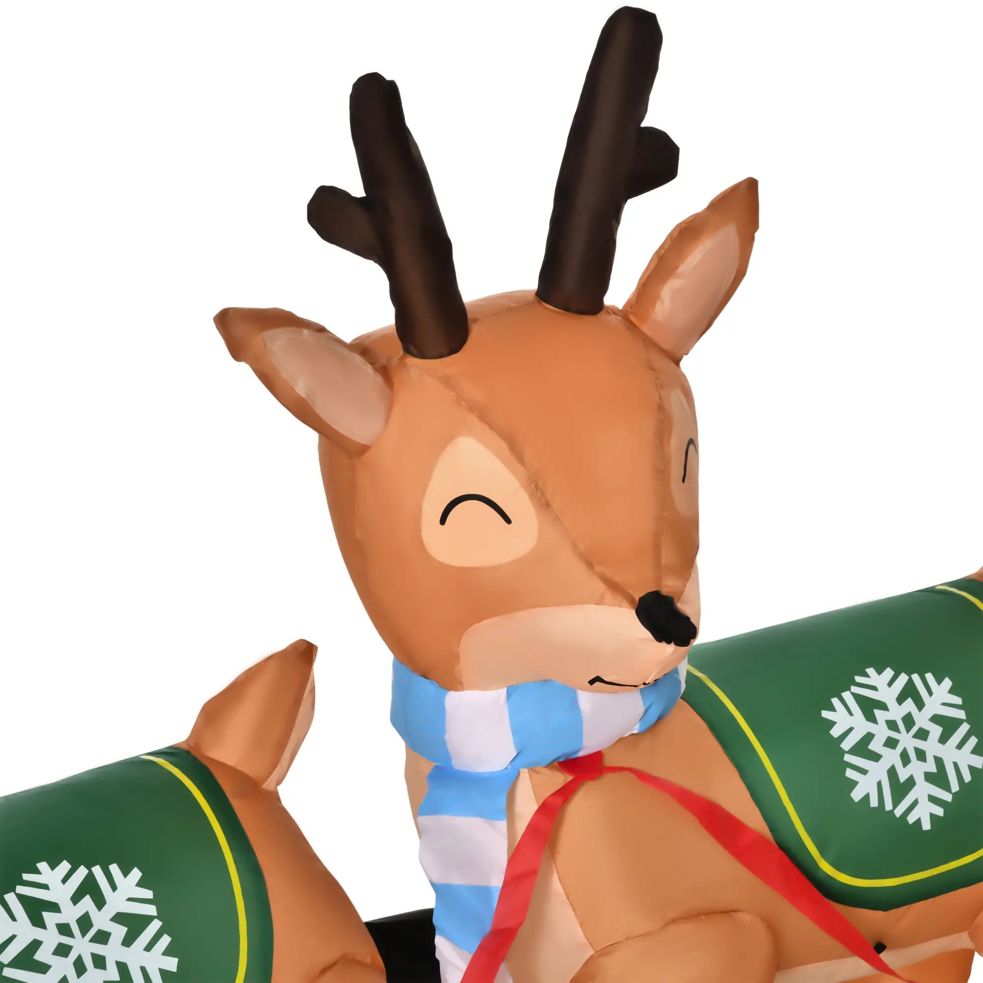4.5ft Inflatable Santa Claus on Sleigh with 3 Deer, LED Lights Christmas Inflatables at Gallery Canada