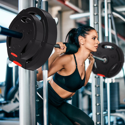 1-Inch Weight Plates, Barbell Weights Set, 2 x 22lbs + 2 x 11lbs
