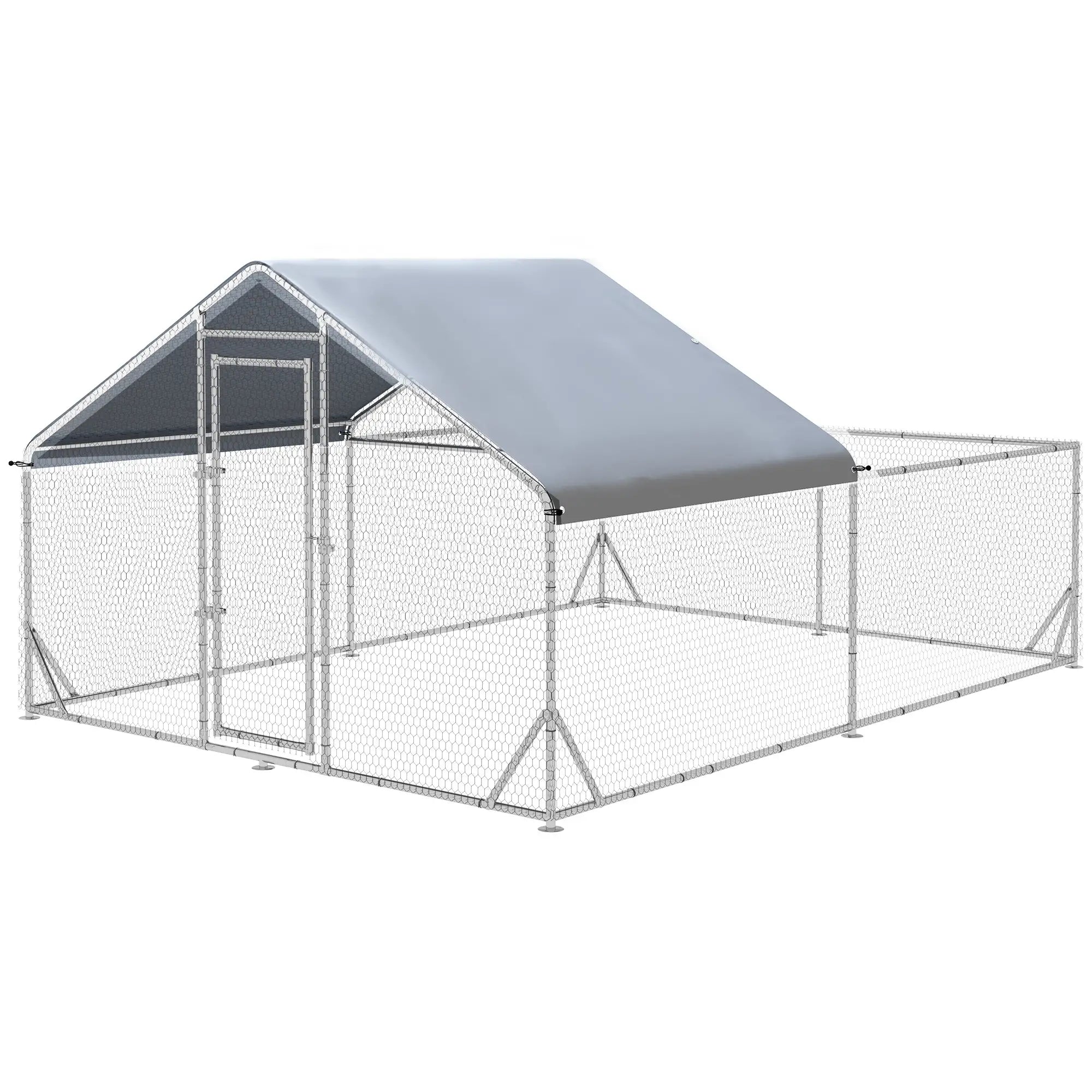 Large Metal Chicken Coop, Walk-in Poultry Cage, 13.1' x 9.8' x 6.4' Chicken Coops at Gallery Canada