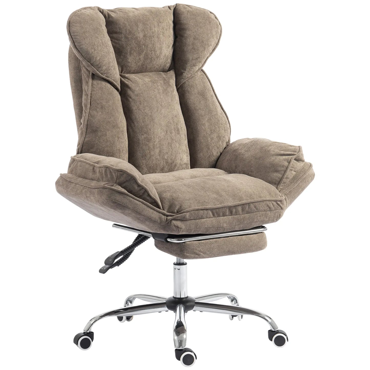 Criss Cross Chair With Wheels, Waterfall Armrests, Brown Office Chairs at Gallery Canada