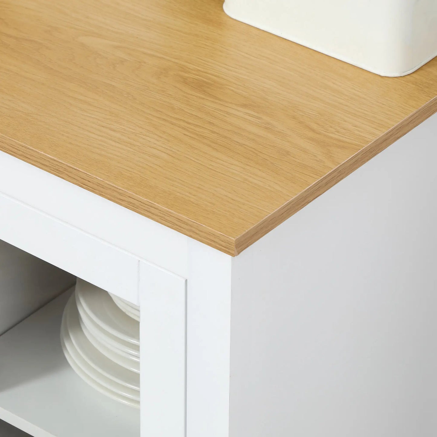 White Buffet Cabinet, 2 Drawers, 3 Cabinets, Glass Doors, Adjustable Shelves, White Bar Cabinets at Gallery Canada