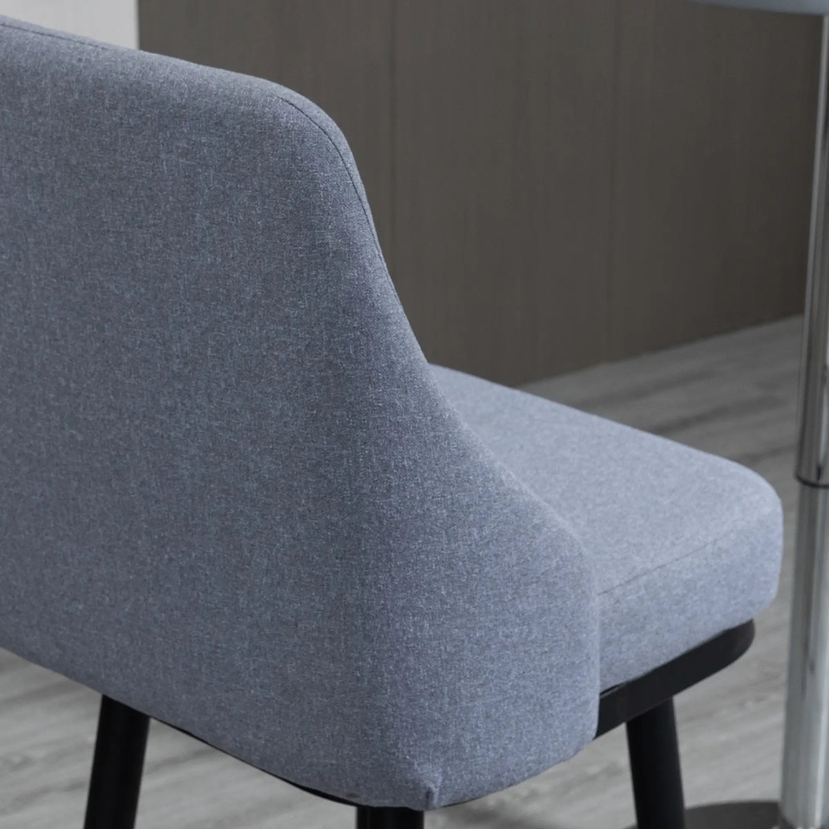 Extra Tall Bar Stools Set of 2, 360° Swivel, Steel Legs Footrest, Light Grey Bar Stools at Gallery Canada