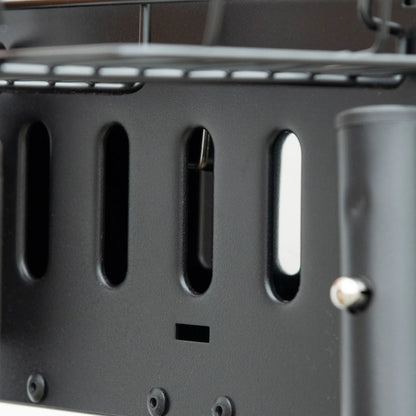 Portable Charcoal Grill With Side Baskets, Hooks, Nets, Black