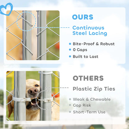 20' X 7.5' X 6.5' Dog Kennel Outdoor, Waterproof Cover, Silver Dog Kennels at Gallery Canada