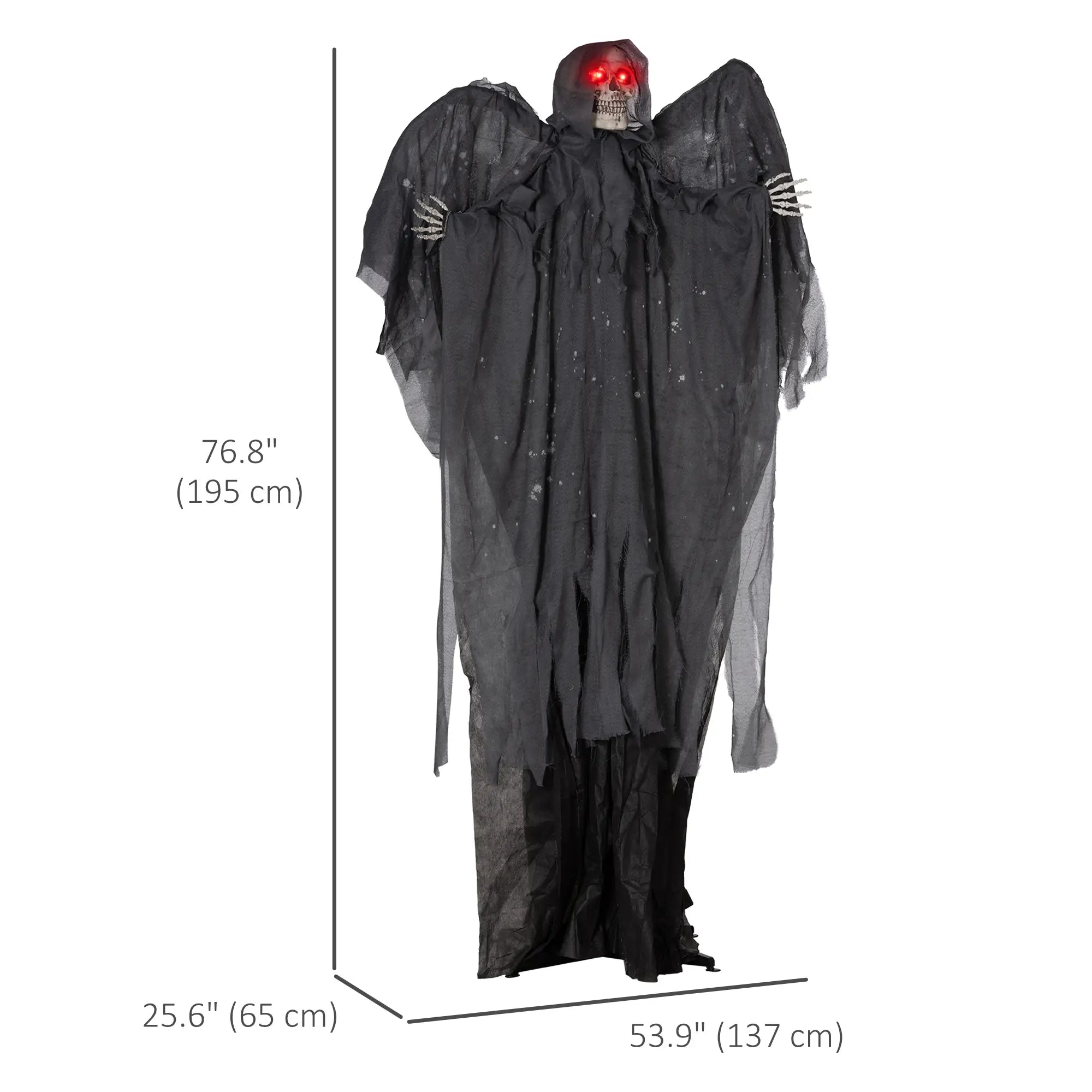 6.4' Winged Grim Reaper Halloween Decoration, Animatronic with Light Up Eyes Halloween Decorations at Gallery Canada