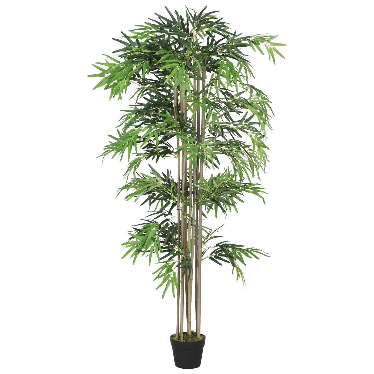 6FT Artificial Bamboo Tree, Fake Plant, 1530 Leaves, Green Artificial Trees Green at Gallery Canada
