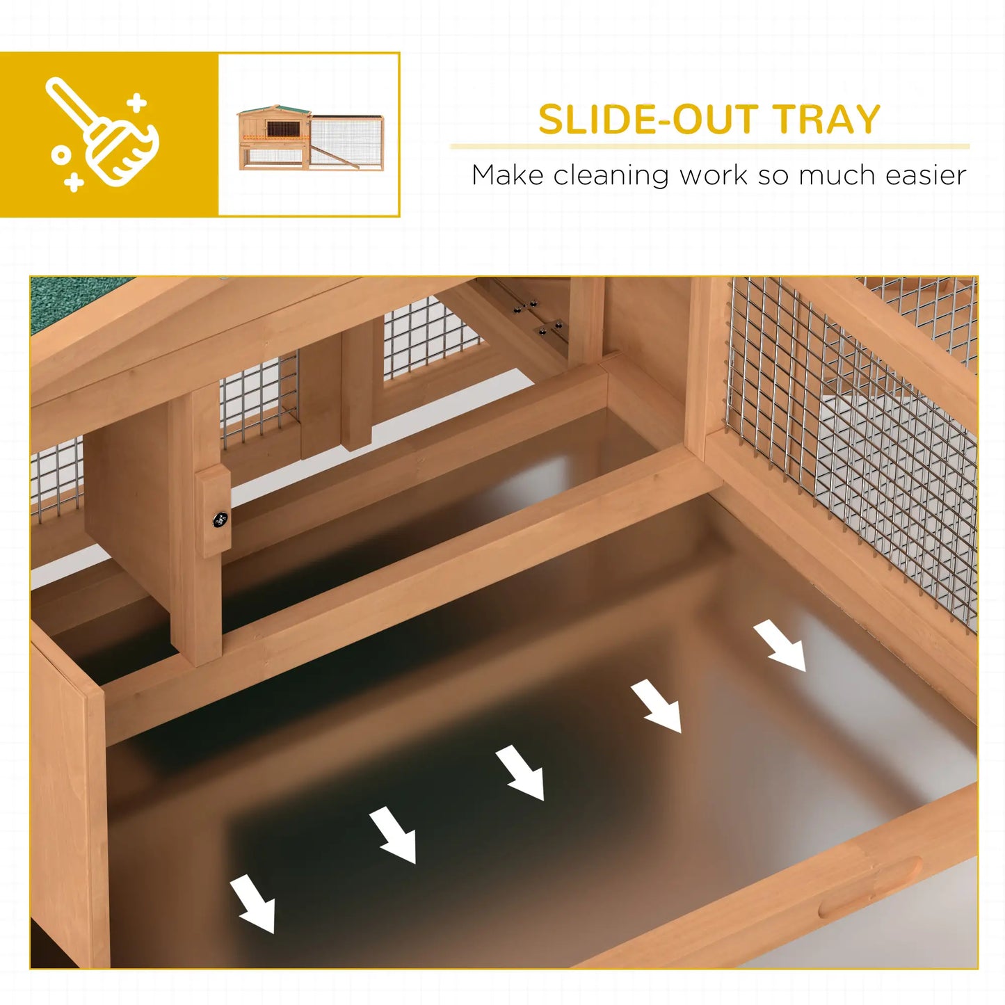 Wooden Rabbit Hutch, Bunny House Chicken Coop with Run Rabbit Hutch at Gallery Canada