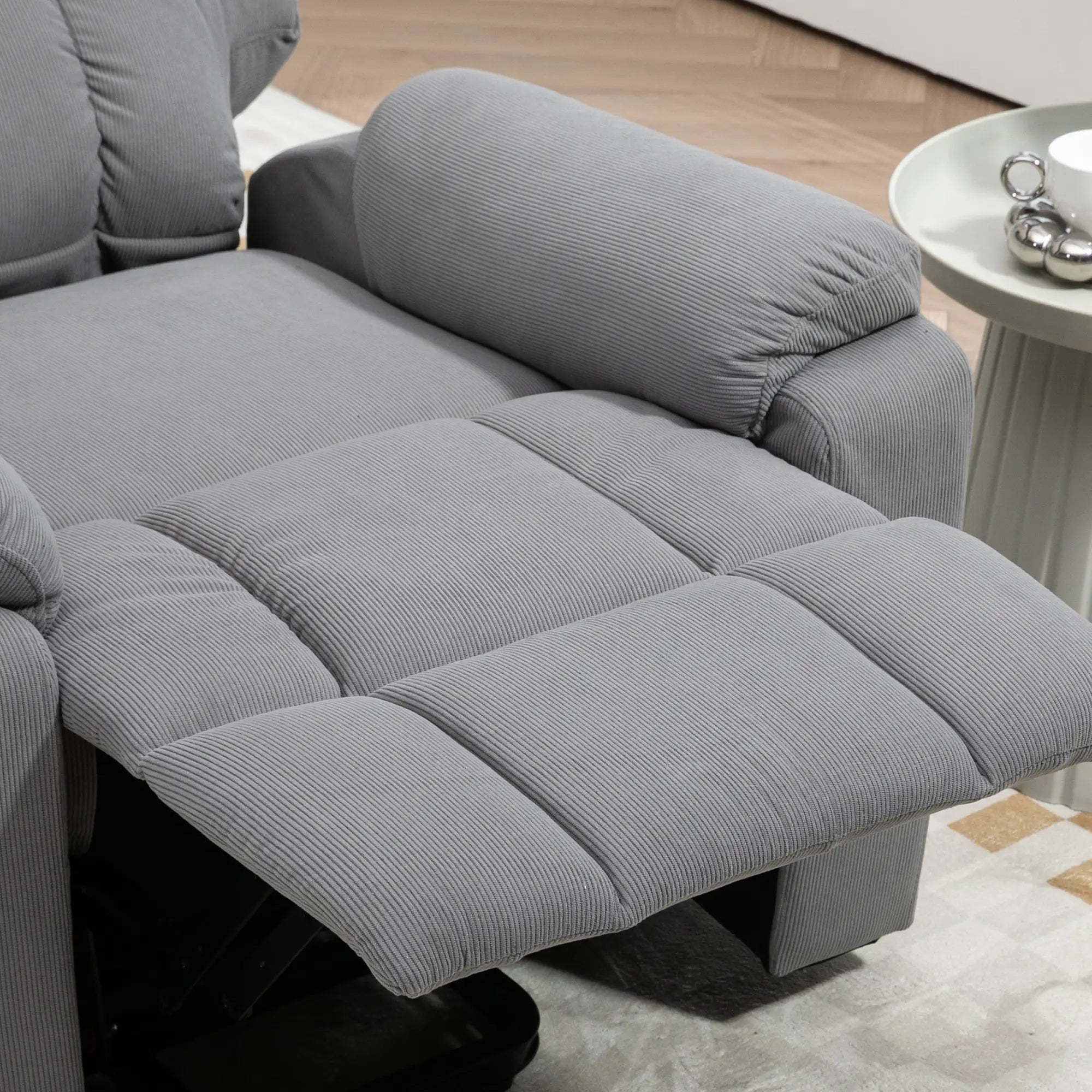 Electric Recliner Lift Chair, Microfibre Upholstered, Remote, Grey Electric Power Lift Chairs at Gallery Canada