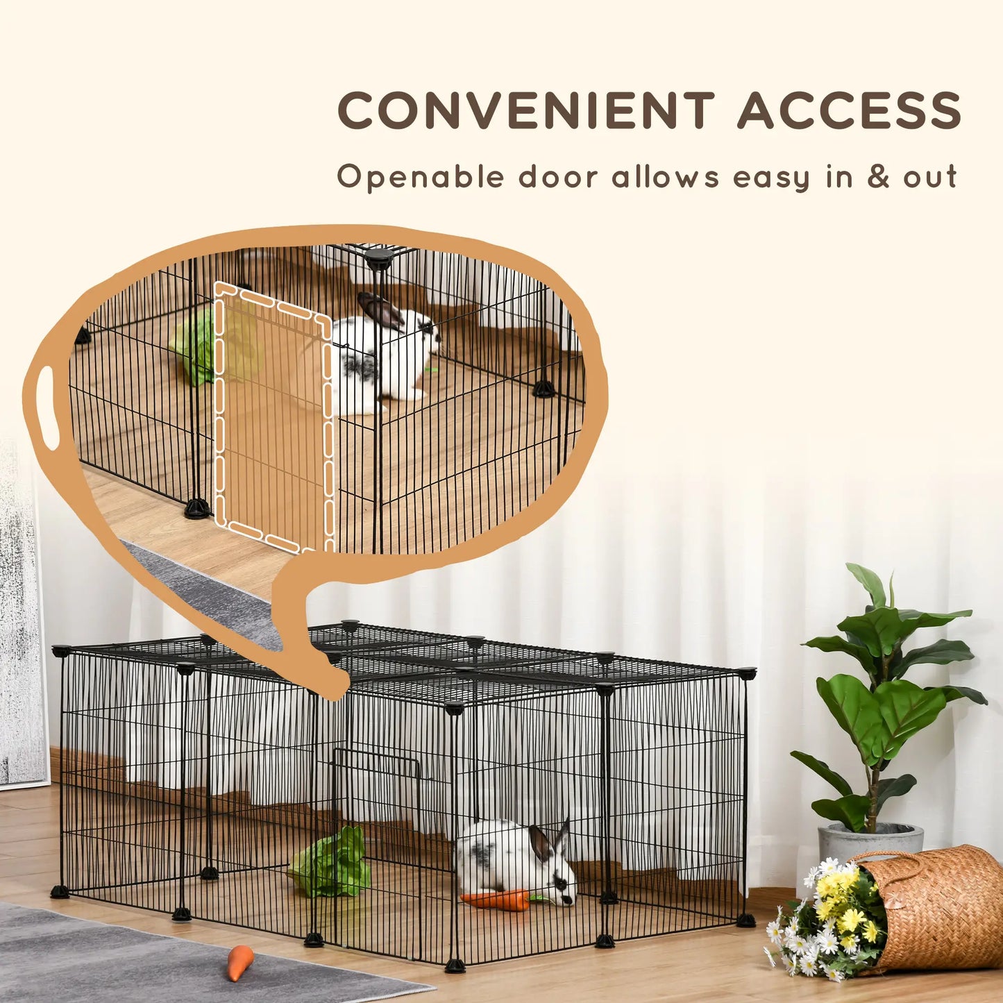 Small Animal Cage for Bunny, Guinea Pig, 16 Panels Houses & Habitats at Gallery Canada