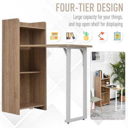 2 In 1 Folding Drop Leaf Table, 4-Tier Shelf, Oak Bar Tables & Dining Tables at Gallery Canada