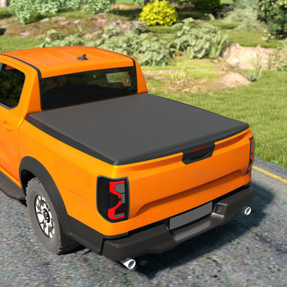 6ft Soft Tri-Fold Tonneau Cover, 5.75/5.8 ft Bed, Black Automotive at Gallery Canada