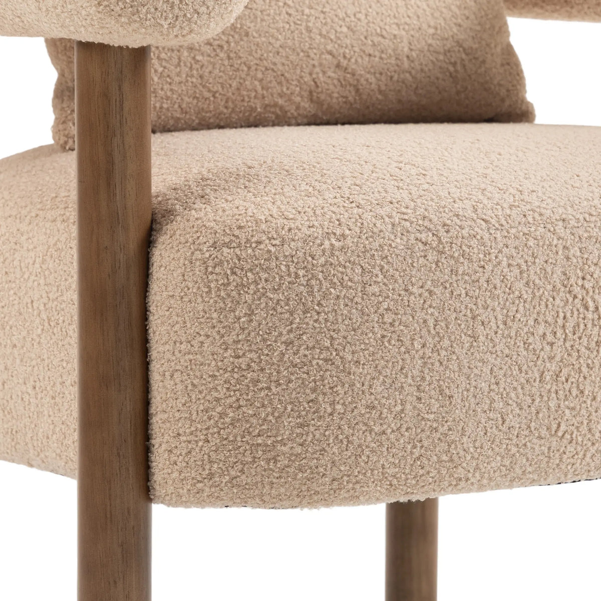 Accent Chair, Teddy Fabric, Brown, Wood Legs, Brown Accent Chairs at Gallery Canada