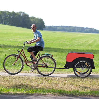 Bike Cargo Trailer, Bicycle Luggage Carrier Cart, Black, Red Bike Cargo Trailers at Gallery Canada