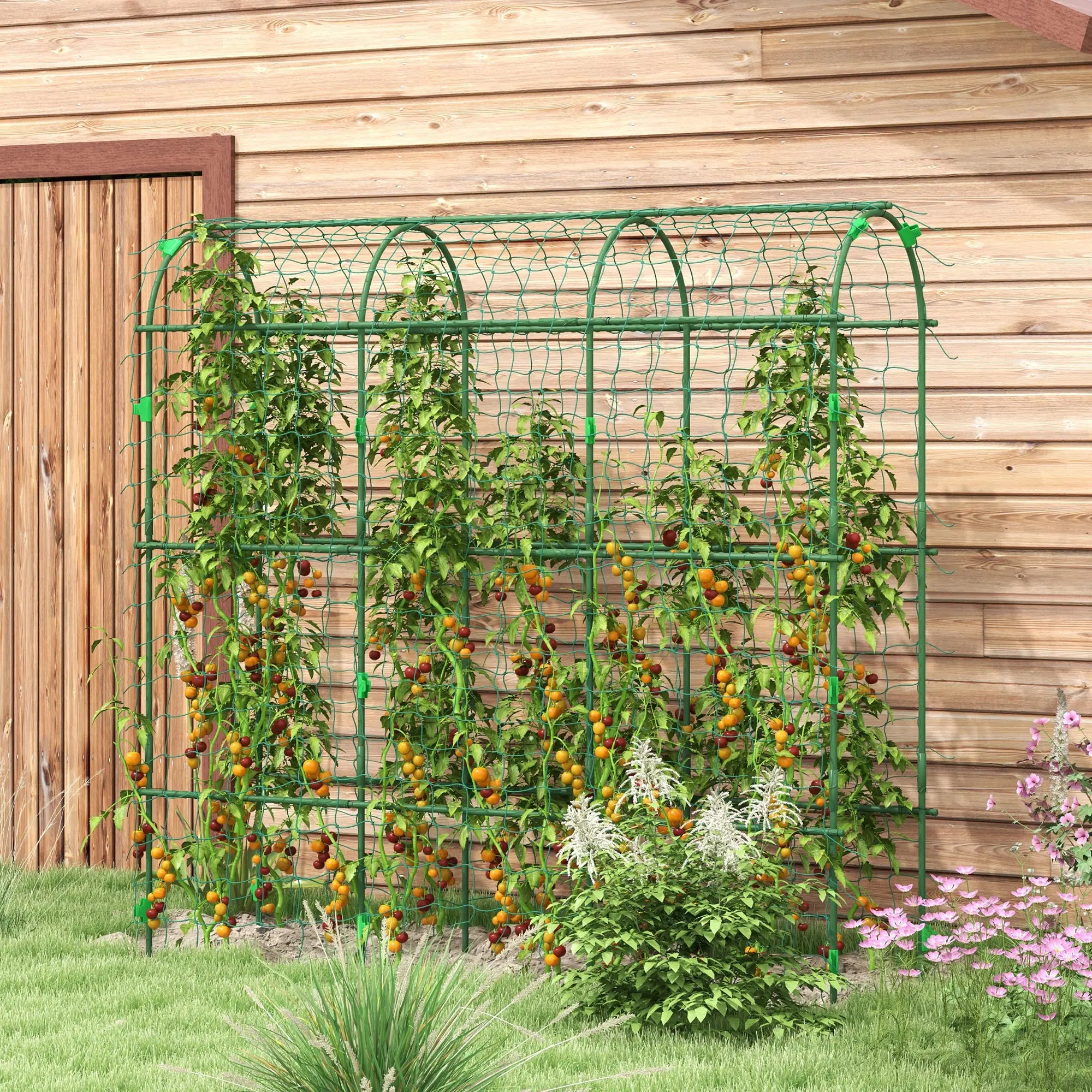 Metal Garden Trellis, A-Frame Arch for Climbing Plants, 17