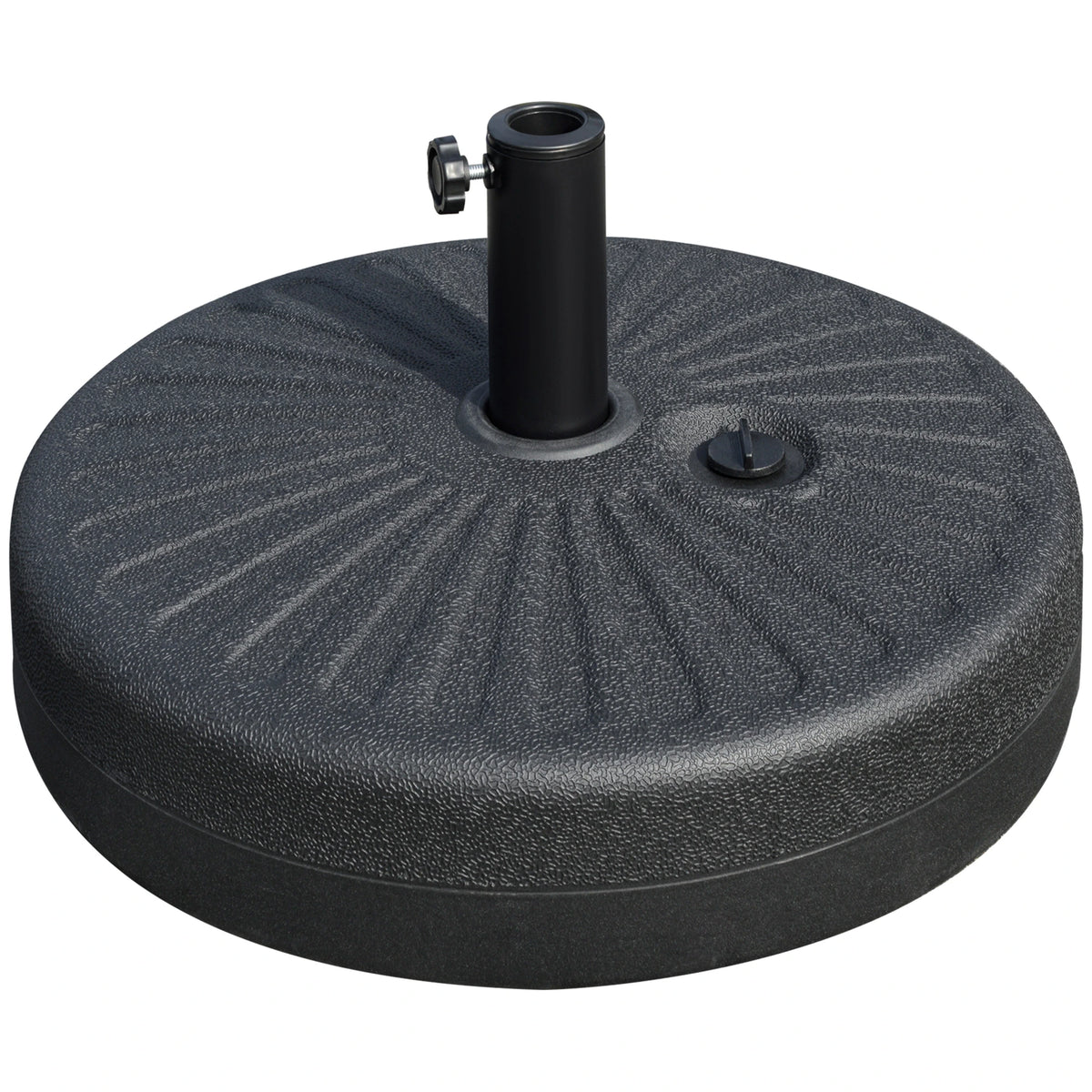 48 lb Heavy Duty Patio Umbrella Base, Water Filled Stand, Black Umbrella Bases Black at Gallery Canada