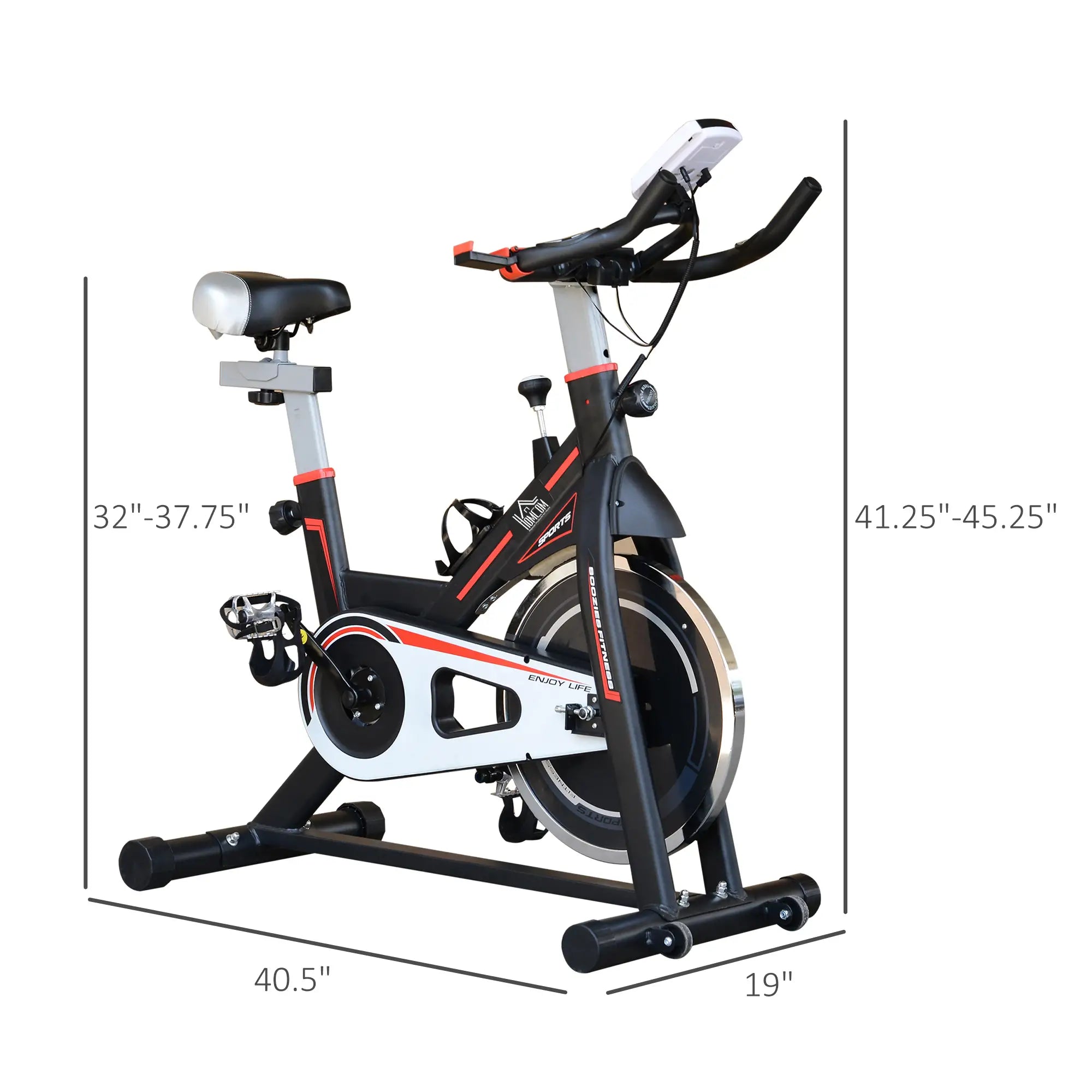 Upright Stationary Exercise Bike, Adjustable Resistance, LCD Monitor, Black Exercise & Stationary Bikes at Gallery Canada