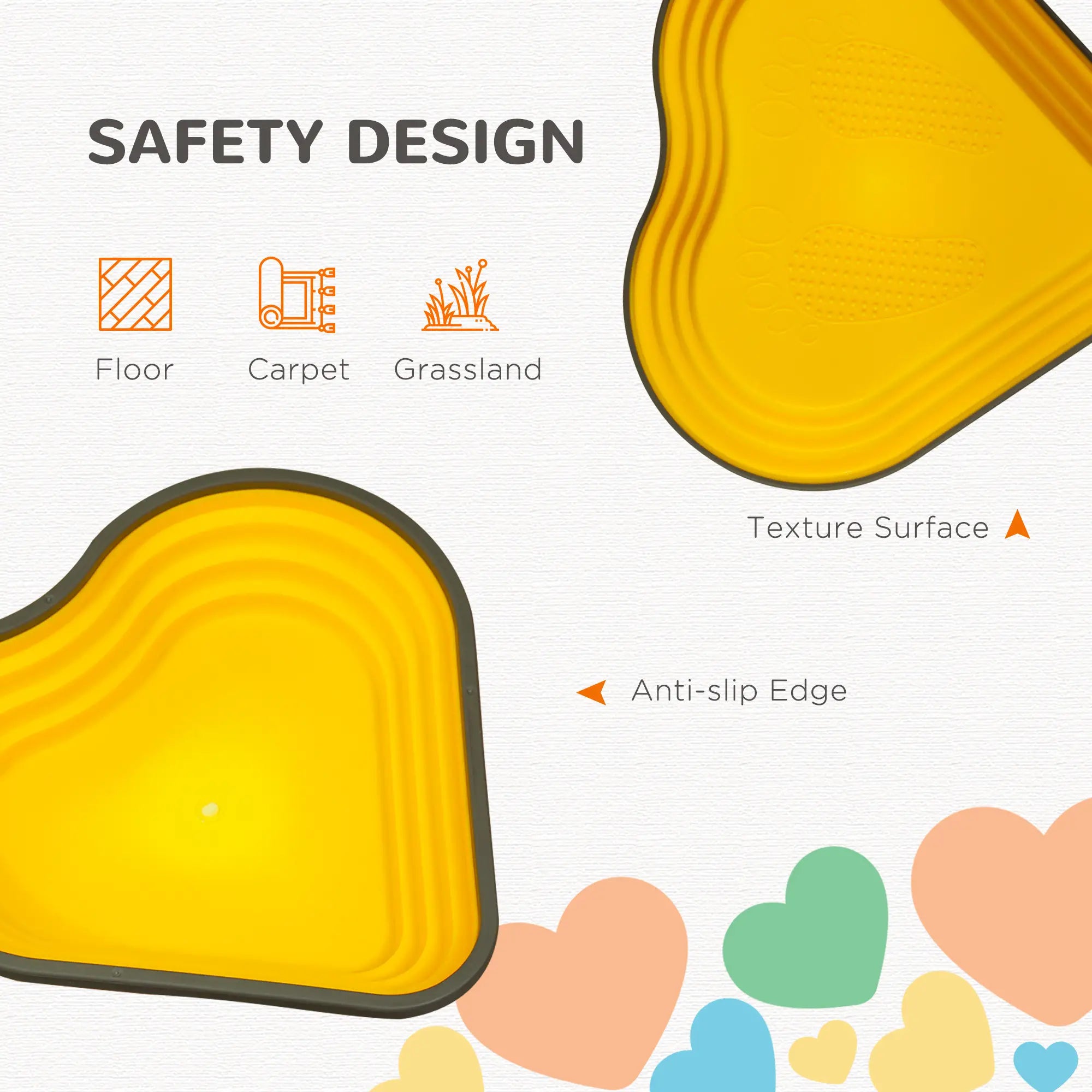 6Pcs Non-Slip Stackable Kids Stepping Stones, Heart-Shaped Gym Sets & Swings at Gallery Canada